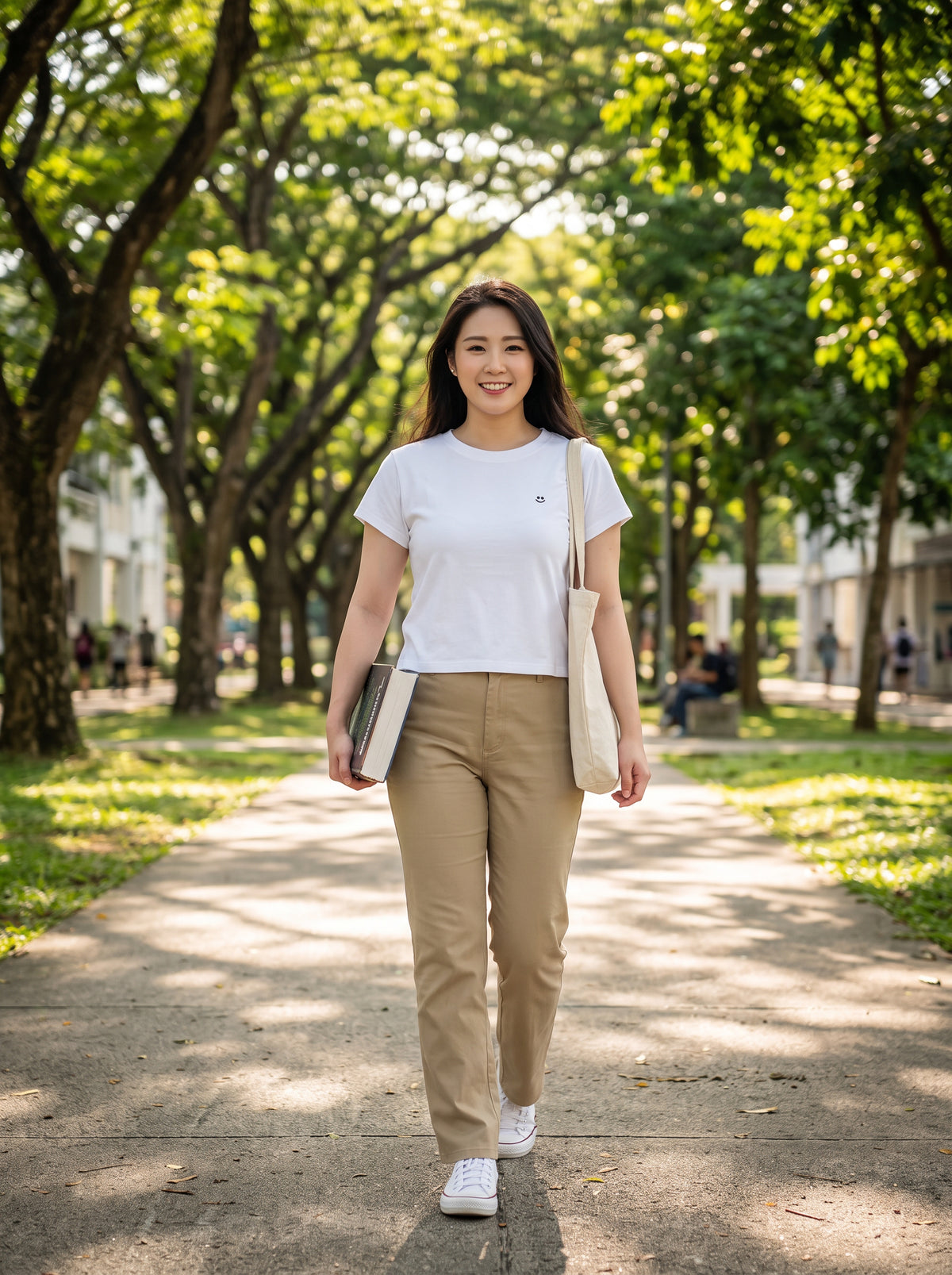 Chanlay Smiley Face Crop Tee