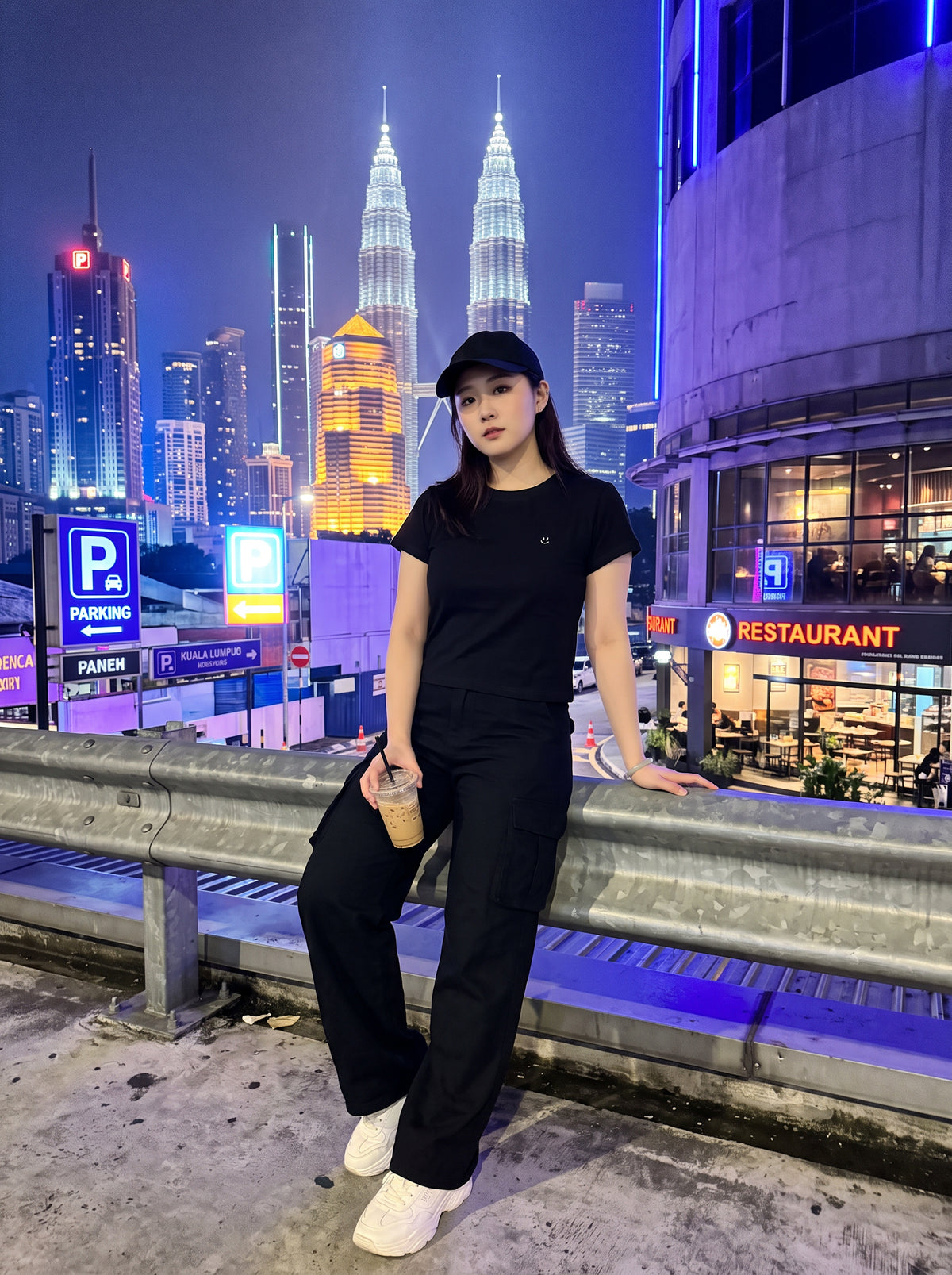 Chanlay Smiley Face Crop Tee