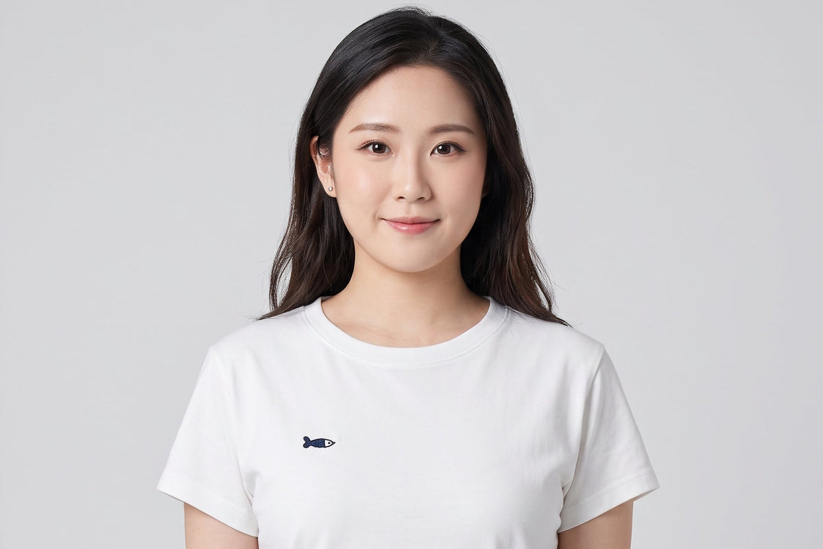 Goldfish Embroidery Cotton T-Shirt | Chanlay