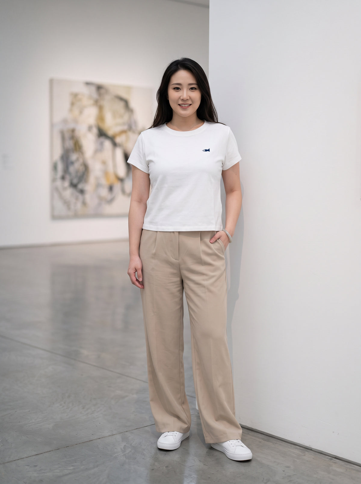 Goldfish Embroidery Cotton T-Shirt | Chanlay